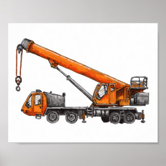 Póster Crane Truck