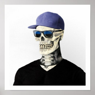 Póster Cráneo con Swagger