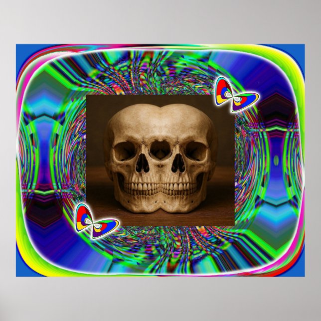 Póster Cráneo de alienígena de tres ojos (Frente)