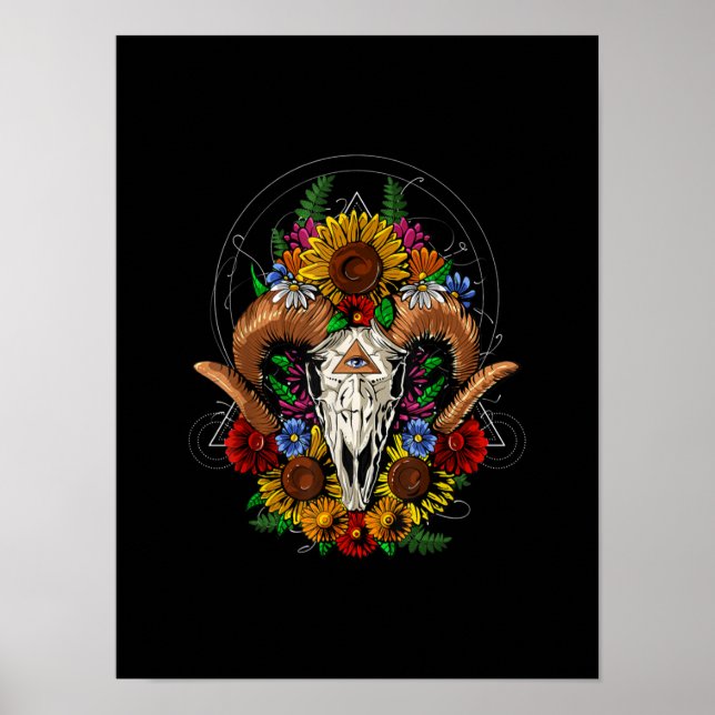 Póster Cráneo de cabra Sicrólido (Frente)