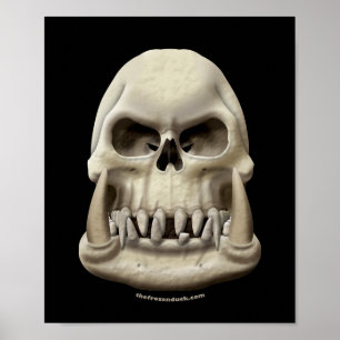 Póster Cráneo de Orc