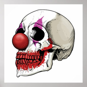 Póster Cráneo de Payaso Riéndose - Destino Hasta la Muert