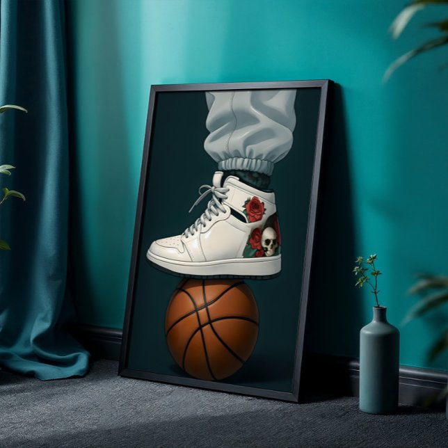 Póster Cráneo de Rosas Blancas en baloncesto (Subido por el creador)