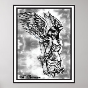 Póster Cráneo del azúcar con las alas