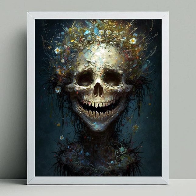 Póster Cráneo espeluznante Poster artístico gótico oscuro (Subido por el creador)