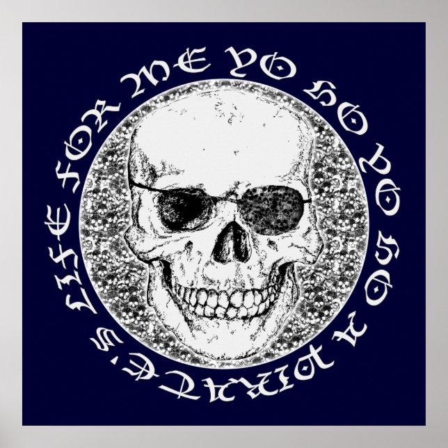 Póster cráneo pirata (Frente)