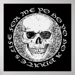 Póster cráneo pirata