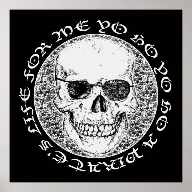 Póster cráneo pirata (Frente)