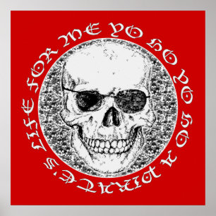 Póster cráneo pirata