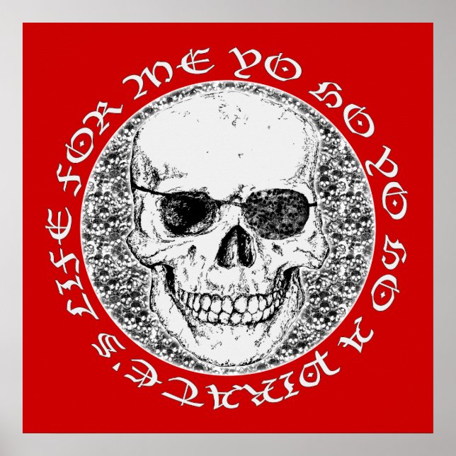 Póster cráneo pirata (Frente)