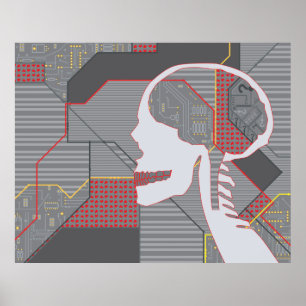 Póster cráneo travieso