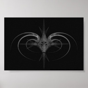 Póster cráneo tribal