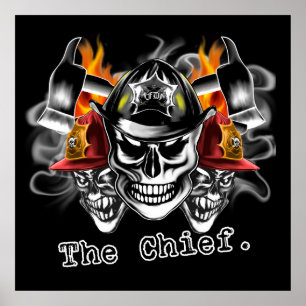 Póster Cráneos del bombero: El jefe