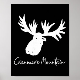 Póster Cranmore Mountain New Hampshire Astas de Alce Esqu