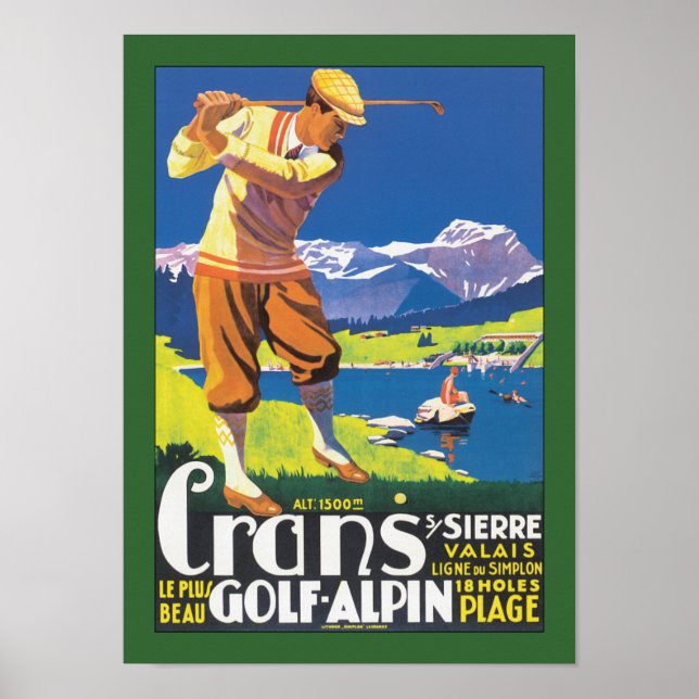 Póster Crans Golf Alpin (Frente)