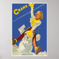 Crans - Montana, Suisse, Afiche de viaje para esqu