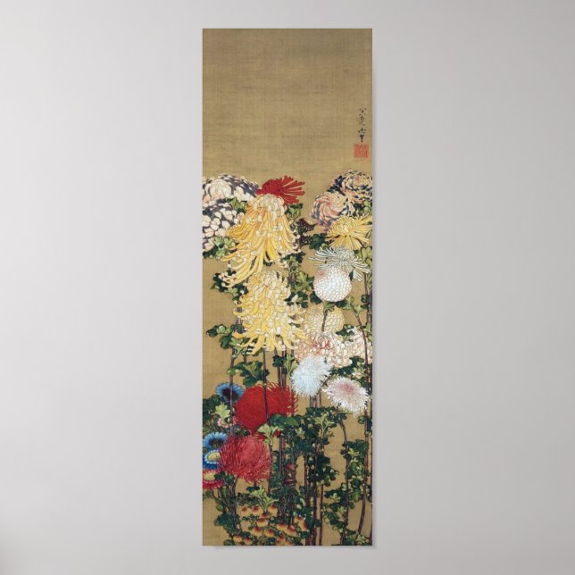 Póster Crantemo, Hokusai (Frente)