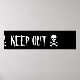 Póster Cránulos y huesos cruzados