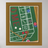 Craps de Casino con Chips y dados