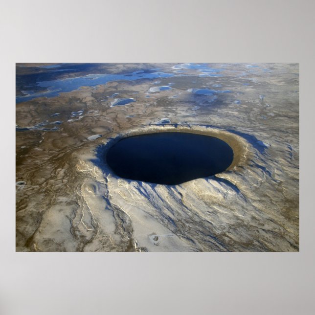 Póster Cráter de Pingualuit, Quebec, Canadá. (Frente)