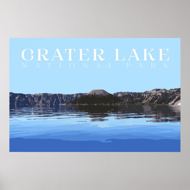 Póster Crater Lake Poster, Parque Nacional Print (Frente)