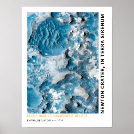 Póster Cráter Newton en Terra Sirenum Marte