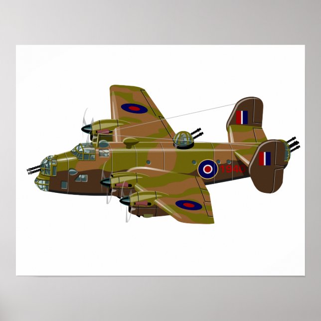 Póster Cratoon retro Bomber (Frente)