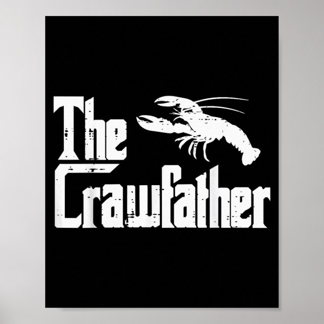 Póster Crawfihe Crawfather Funny Crayfish Parody Dad Papa (Frente)