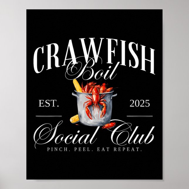 Póster Crawfish Boicot Social Club Cajun Seafood Festival (Frente)