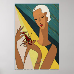 Póster Crawfish Pinch Tail Art Deco