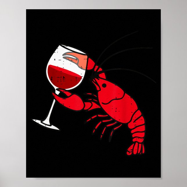 Póster Crayfish Boil Party Funny Crawfish Lobster Seafood (Frente)