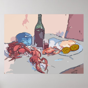 Póster Crayfish Still Life 1