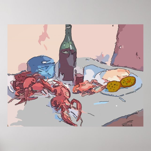 Póster Crayfish Still Life 1 (Frente)