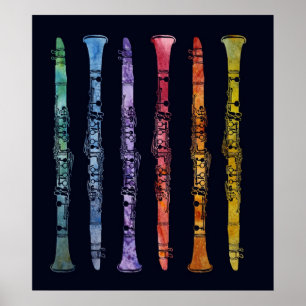Póster Crayon Clarinets