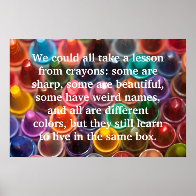 Póster Crayones Palabras por las que vivir (Frente)