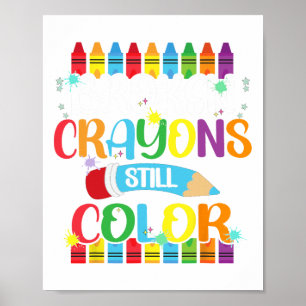 Póster Crayones Todavía Colorean Conciencia sobre la Salu