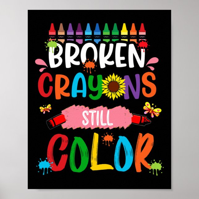Póster Crayones todavía colorean la conciencia de la salu (Frente)
