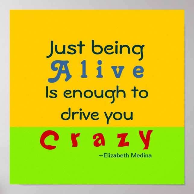 Póster Crazy & Alive CHANANGE COLOR - Poster (Frente)