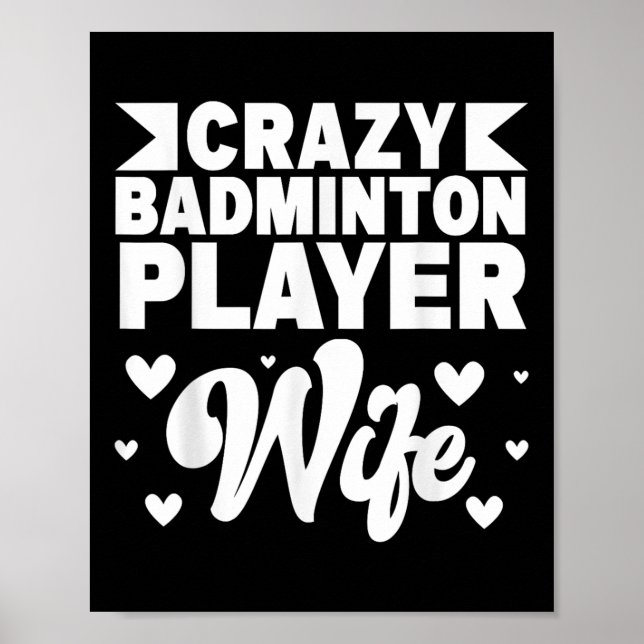 Póster Crazy Badminton Player Wittle Shuttle (Frente)