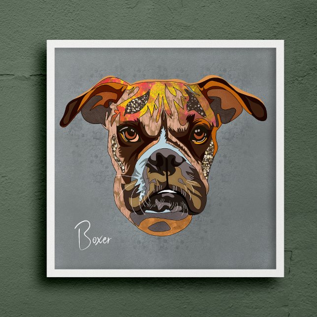 Póster Crazy Boxer pintado a mano (Subido por el creador)
