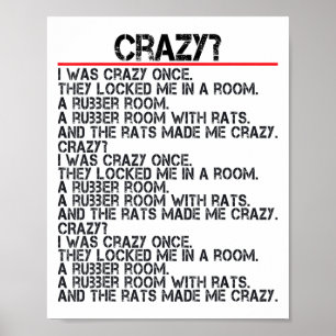Póster Crazy Crazy Estaba Loco Una Vez Memo Loco Estaba C