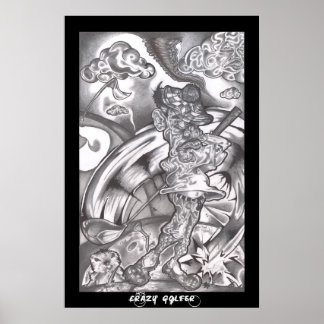 Póster Crazy Golfer
