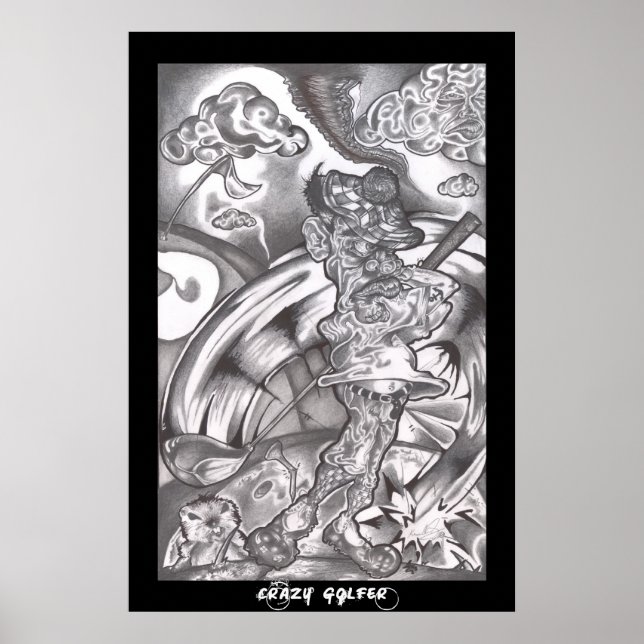 Póster Crazy Golfer (Frente)