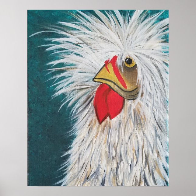 Póster Crazy Hair Chicken (Frente)
