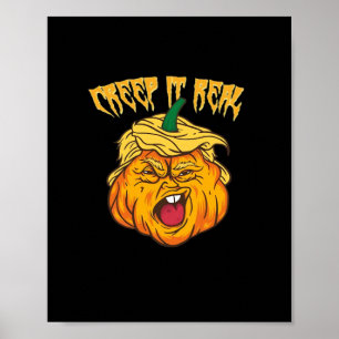Póster Crazy Halloween Calabaza Ropa de Trumpkin