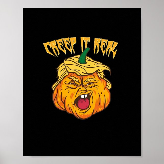 Póster Crazy Halloween Calabaza Ropa de Trumpkin (Frente)