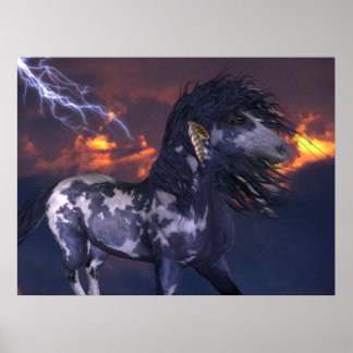 Póster Crazy Horse Blue