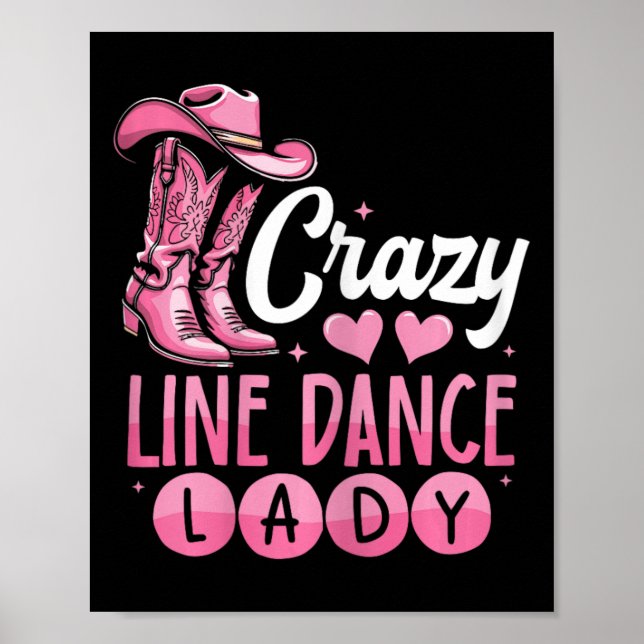 Póster Crazy Line Dance Lady Line Danzing (Frente)