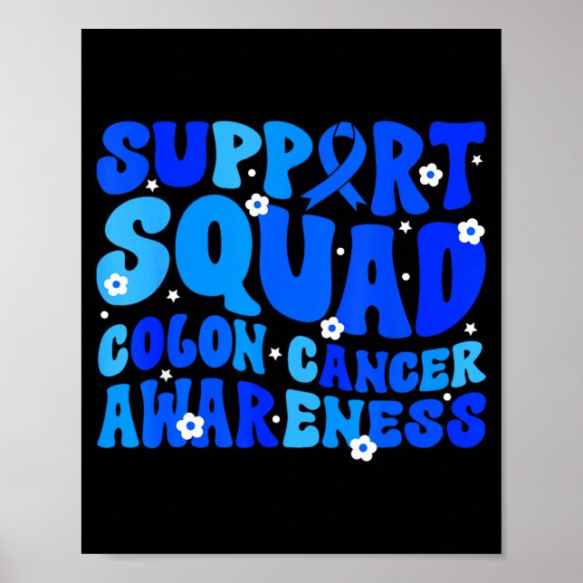 Póster Crc colon cancer awareness support squad blue (Frente)