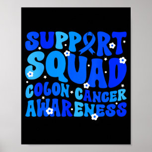 Póster Crc conciencia del cáncer de colon equipo de apoyo